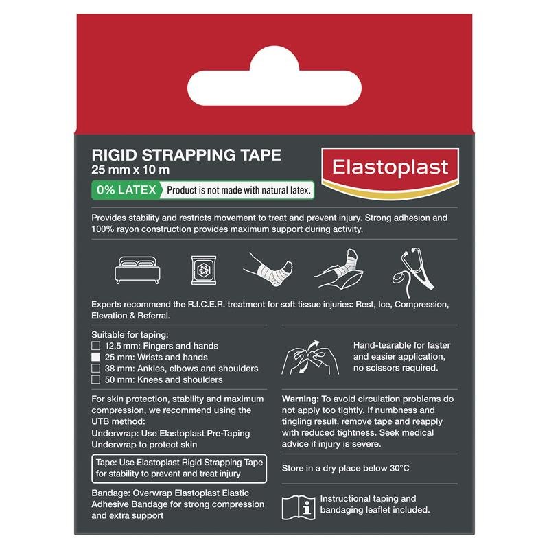 Elastoplast Sport Rigid Strapping Tape 25mm x 10m