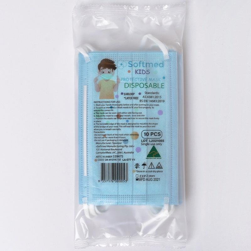 Softmed Kids Surgical Face Masks 10 Pack