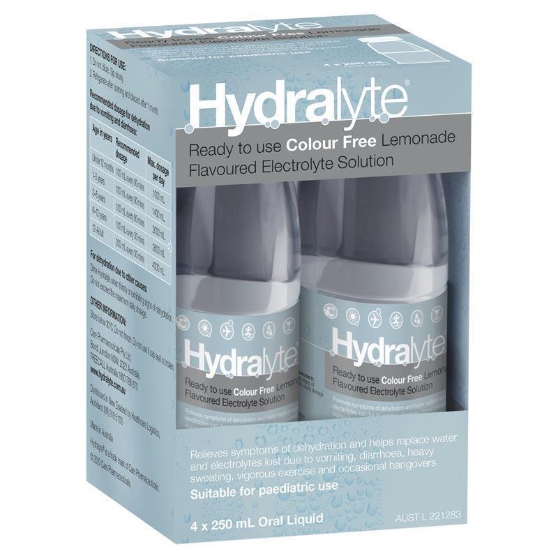 Hydralyte 无色素电解质口服液 柠檬水味 4×250ml