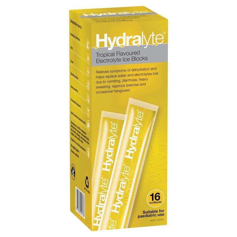 Hydralyte 电解质冰棒 热带水果味 16支