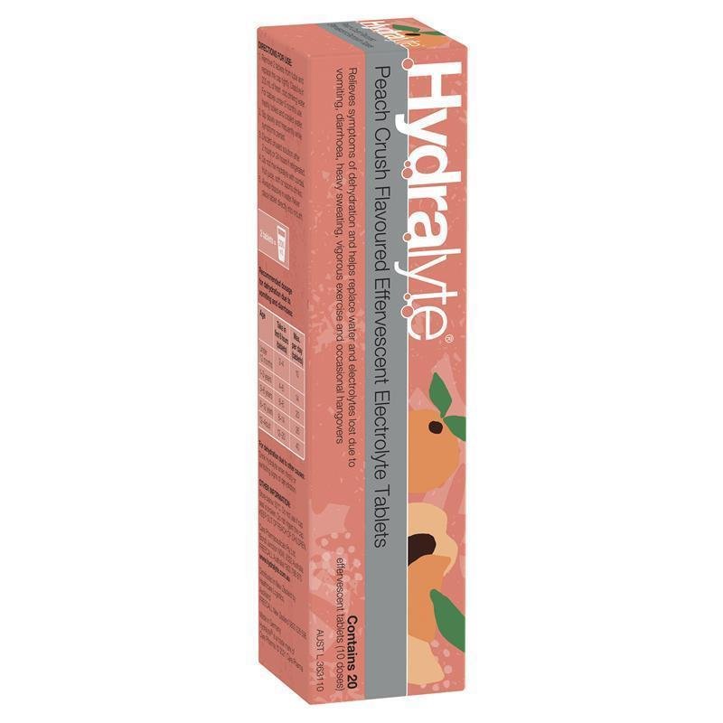 Hydralyte 电解质泡腾片 蜜桃味 20片