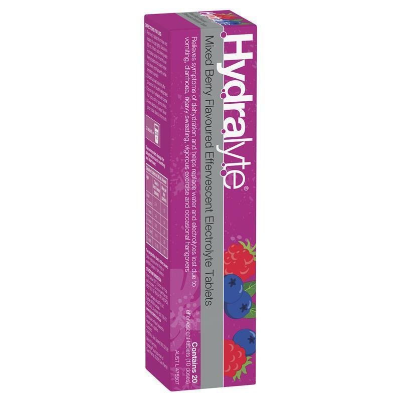 Hydralyte 电解质泡腾片 综合莓果味 20片