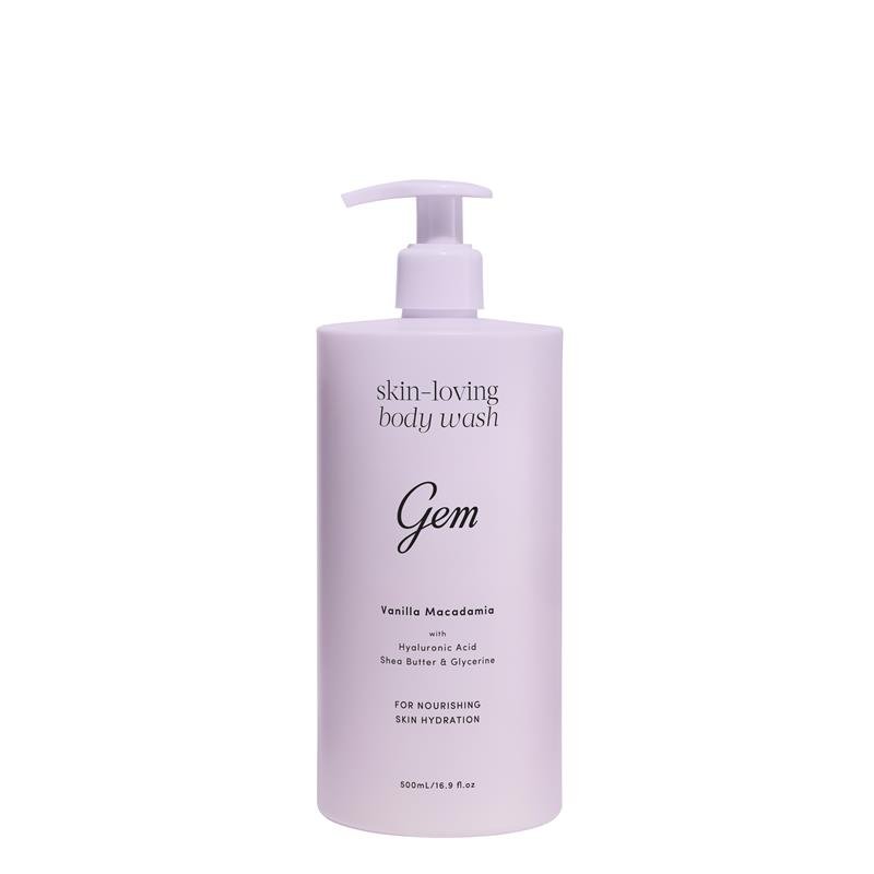 Gem Skin-Loving Vanilla Macadamia Body Wash 500ml Exclusive Size