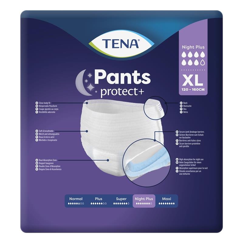TENA 夜用加强型失禁拉拉裤 加大号 Extra Large 10片