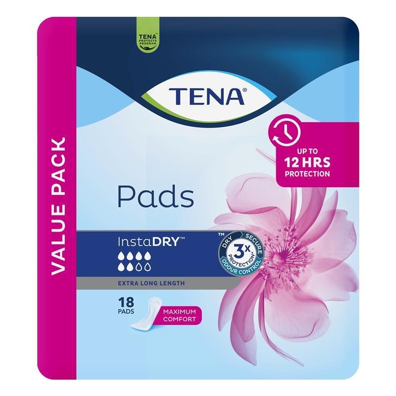 TENA 添宁 InstaDry 失禁护垫 超加长型 Extra Long Length 18片装