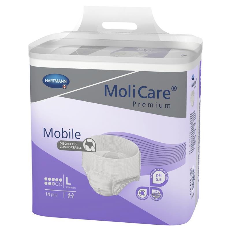 Molicare Premium Mobile 成人失禁内裤 8滴吸收 大号 L 14条装