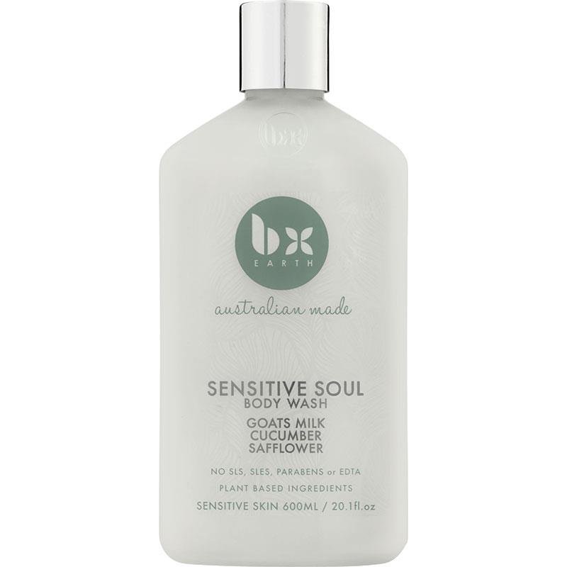 BX Earth Sensitive Soul Body Wash with Goats Milk Cucumber and Safflower Oil 600ml