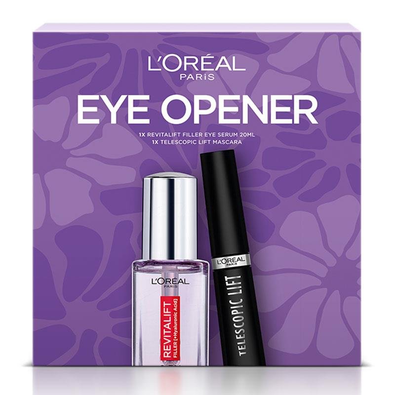 欧莱雅 L'Oreal Paris 玻尿酸眼部精华 + Telescopic Lift 睫毛膏 礼盒套装