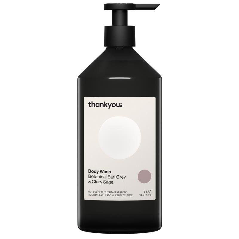 Thankyou Body Wash Botanical Earl Grey & Clary Sage 1L