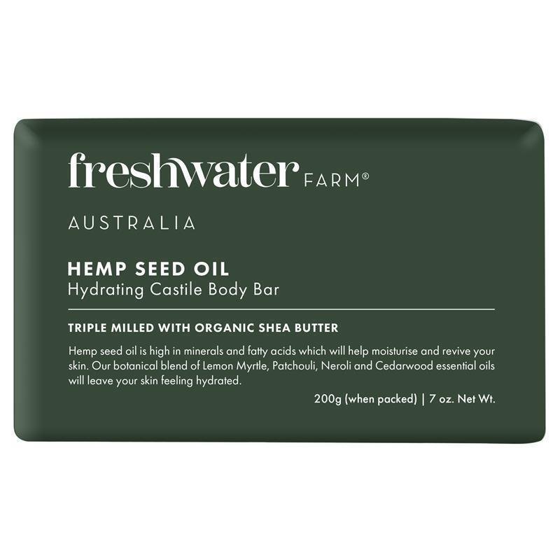 Freshwater Farm Australia Hemp Seed Oil Hydrating Body Bar 200g