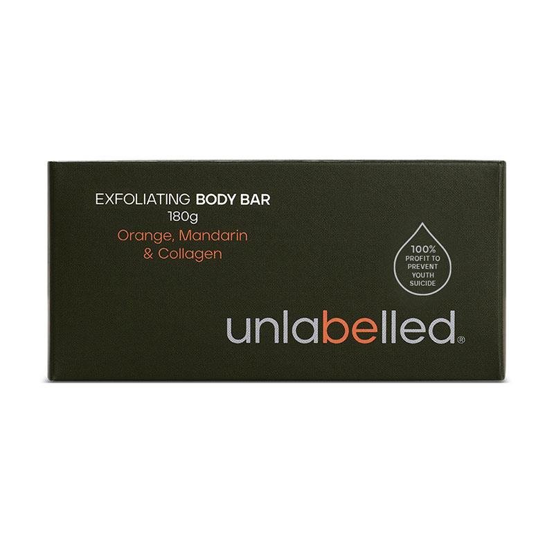 Unlabelled Exfoliating Body Bar Orange Mandarin & Collagen 180g