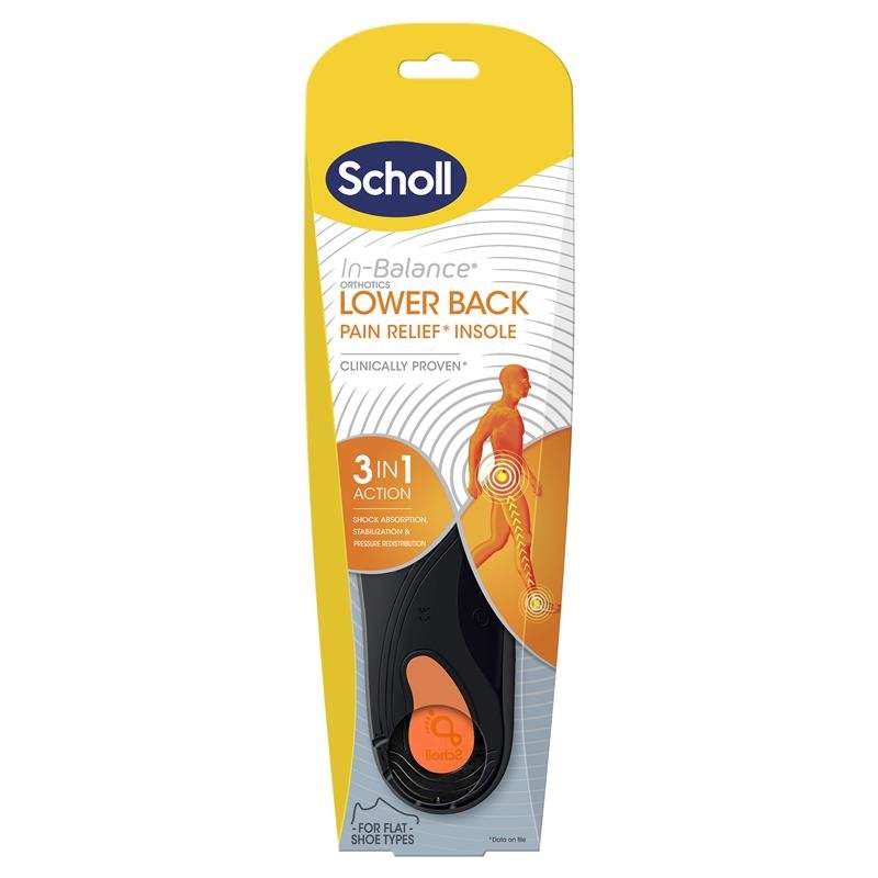 Scholl In Balance Lower Back Orthotic Insole Medium