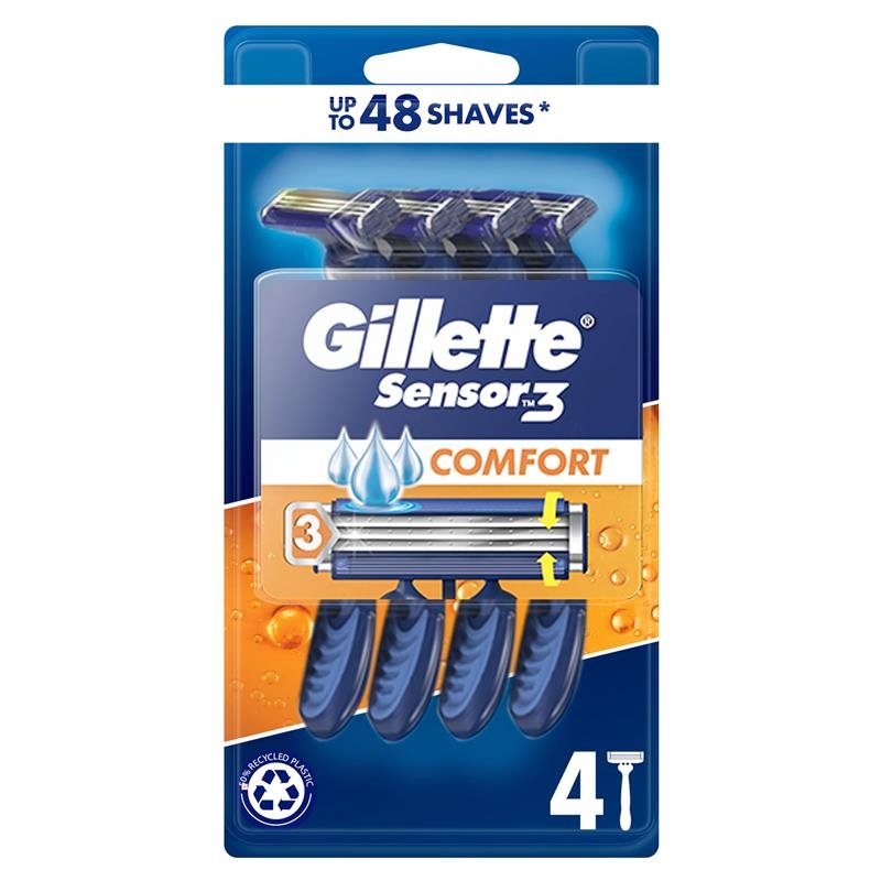 Gillette Sensor 3 Disposables Male 4 Pack