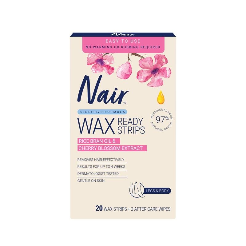 Nair Sensitive Large Wax Strips 20 Strips