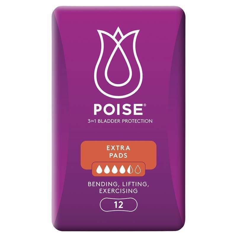 Poise Incontinence Pads Extra 12 Pack