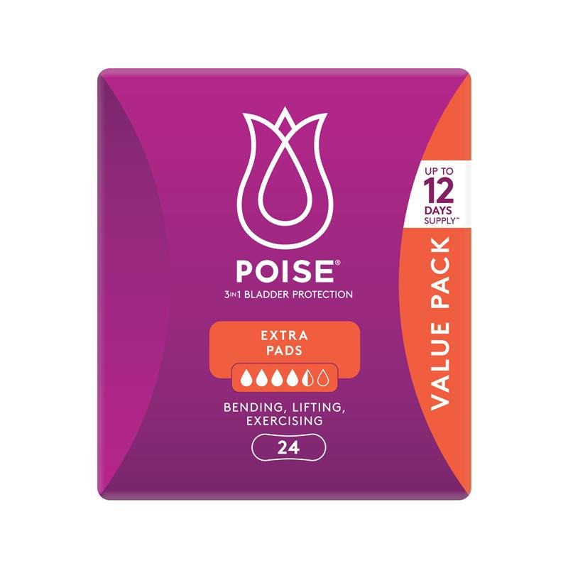 Poise Incontinence Pads Extra 24 Pack