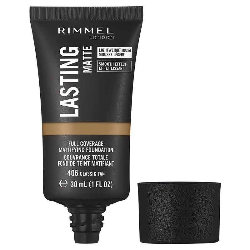 Rimmel Lasting Matte Foundation 406 Classic Tan