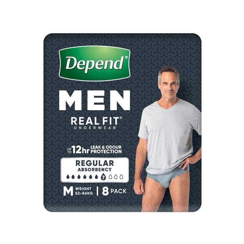 Depend Real Fit for Men Incontinence Underwear Large 8 Pack