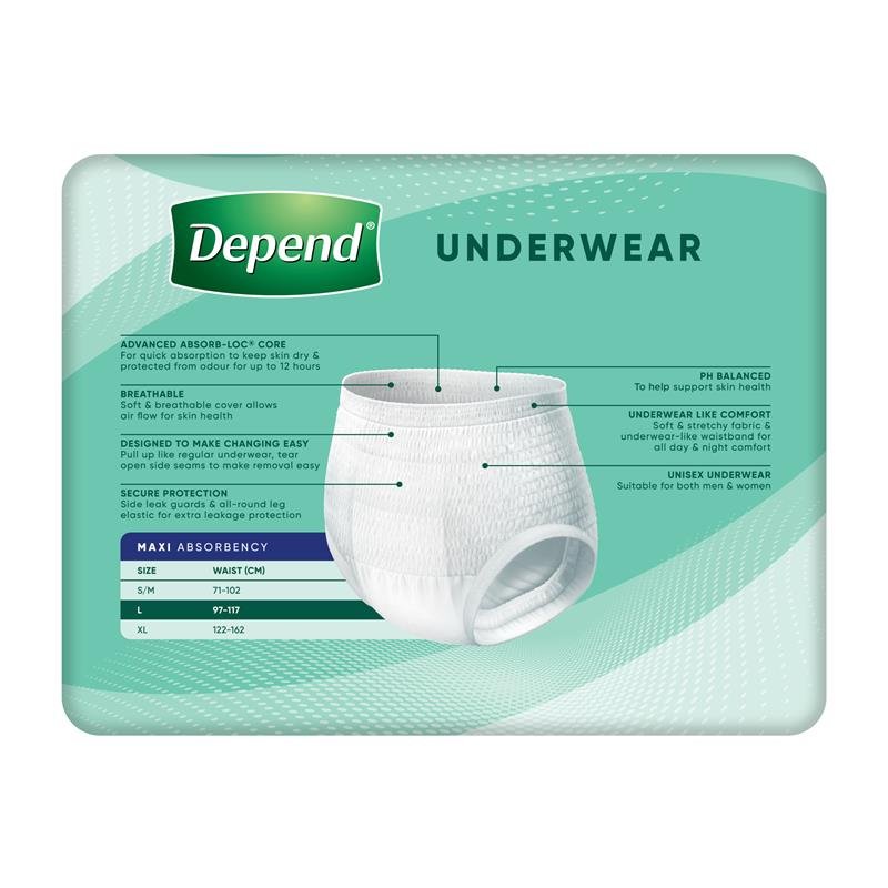 Depend Expert Care Incontinence Underwear Maxi Large 10 Pack