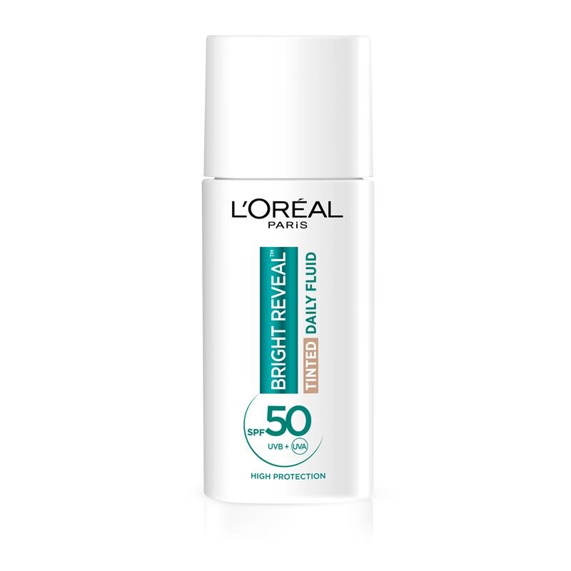 L'Oreal Bright Reveal Tinted SPF 50 Fluid Medium 50ml