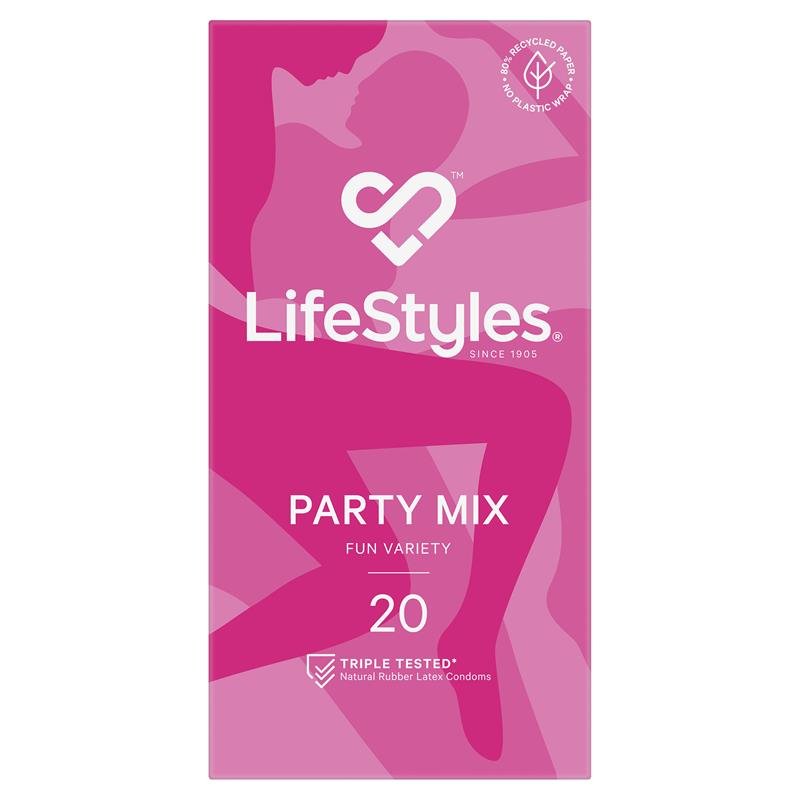 LifeStyles Condoms Party Mix 20 Pack