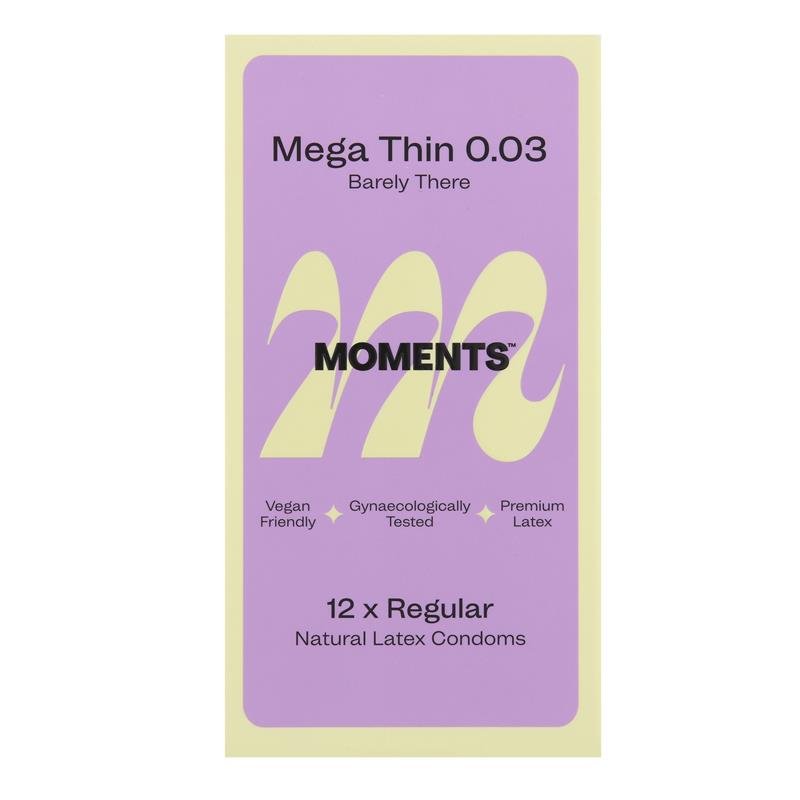 Moments Mega Thin 0.03 Condom 12 Pack