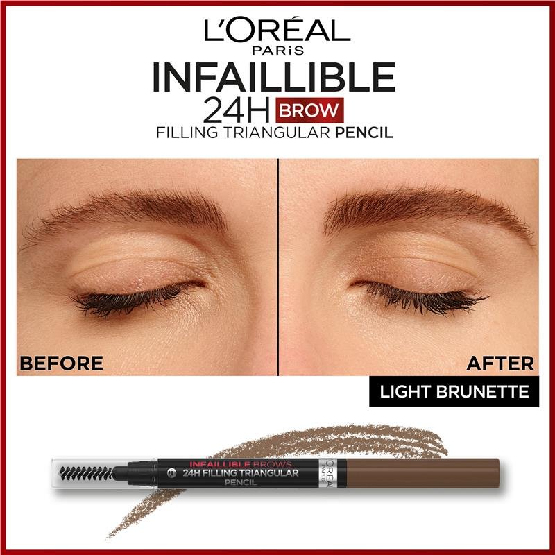 L'Oreal Paris Infallible Brows 24H Filling Triangular Pencil 5.0 Light Brunette