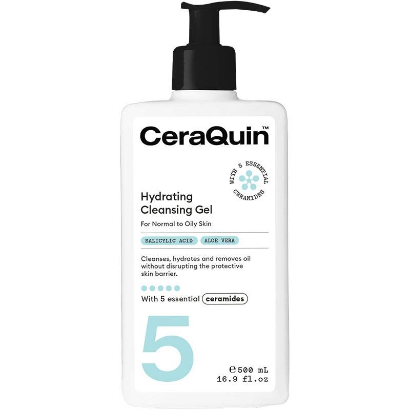 CeraQuin Hydrating Cleansing Gel with Salicylic Acid & Aloe Vera 500ml