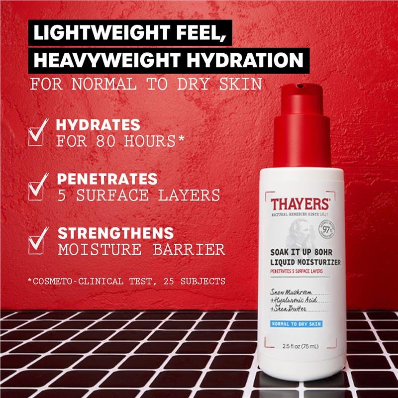 Thayers Soak It Up 80 Hour Liquid Facial Moisturiser 75ml 