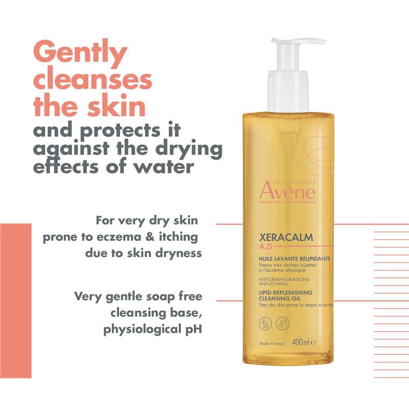 Avene XeraCalm A.D Cleansing Oil 400ml - Cleanser for eczema-prone skin