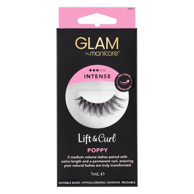 Glam By Manicare Lift & Curl Poppy Lashes Intense