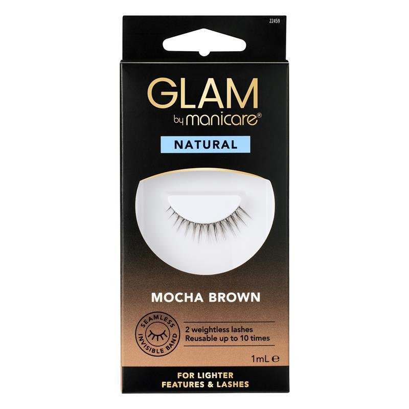 Glam By Manicare Glam Ready Pre-Glued Mocha Brown Natural 22459