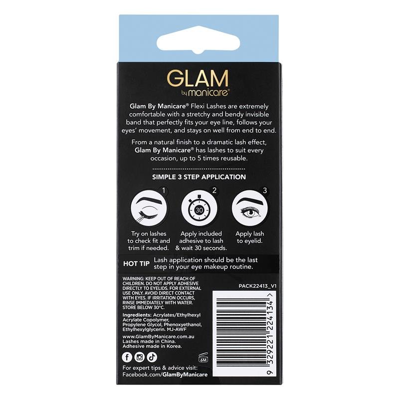Glam By Manicare Emery Flexi Lashes Natural