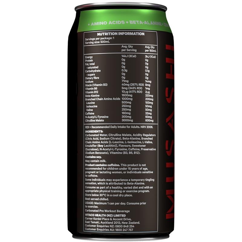 Musashi Energy Green Apple 500ml