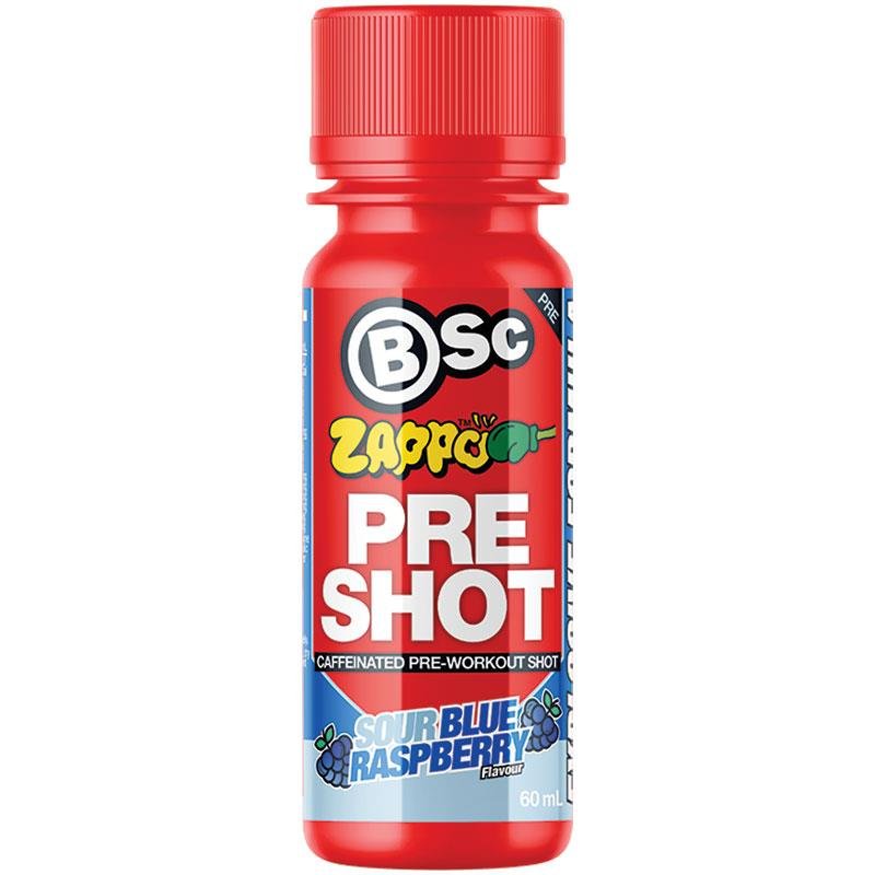 BSc Pre-Workout Shot Zappo Sour Blue Raspberry 60ml