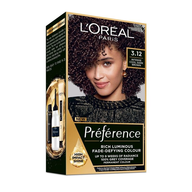 L'Oreal Paris Preference Toronto 3.12  Intense Cool Dark Brown