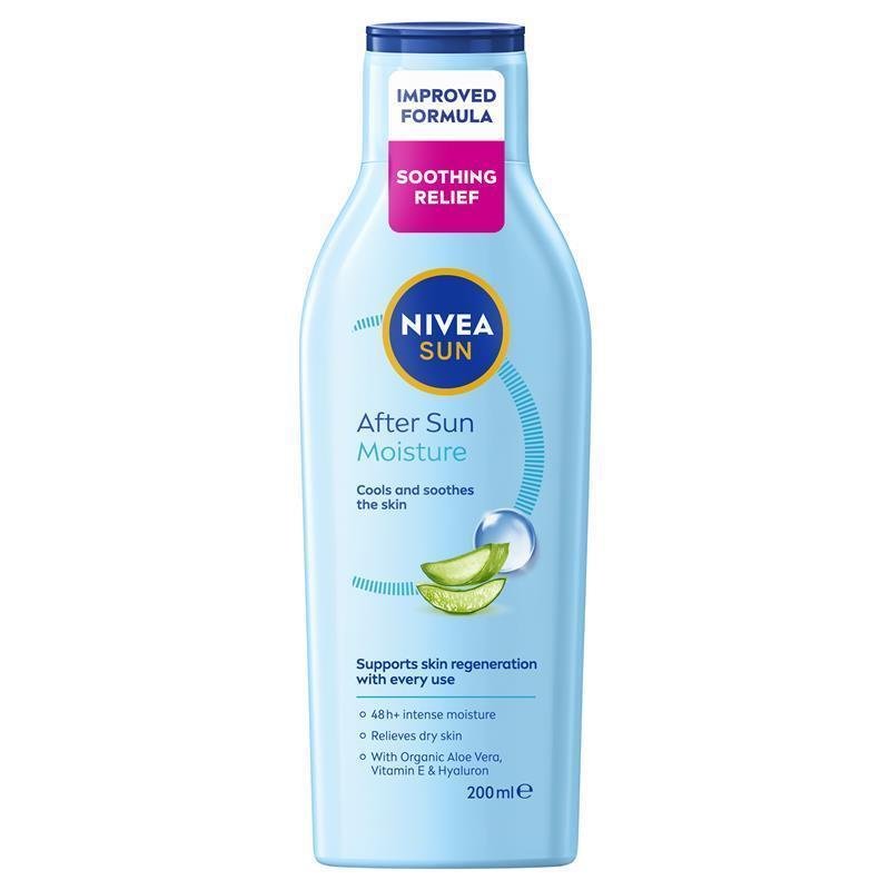 NIVEA Sun After Sun Moisturising Lotion with Soothing Aloe Vera Gel 200ml