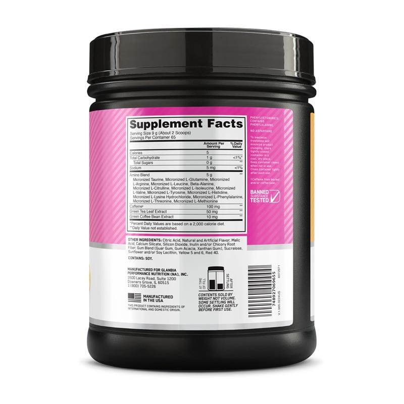 Optimum Nutrition Amino Energy 氨基酸冲剂 热带日出 Tropical Sunrise 味 65份 585g