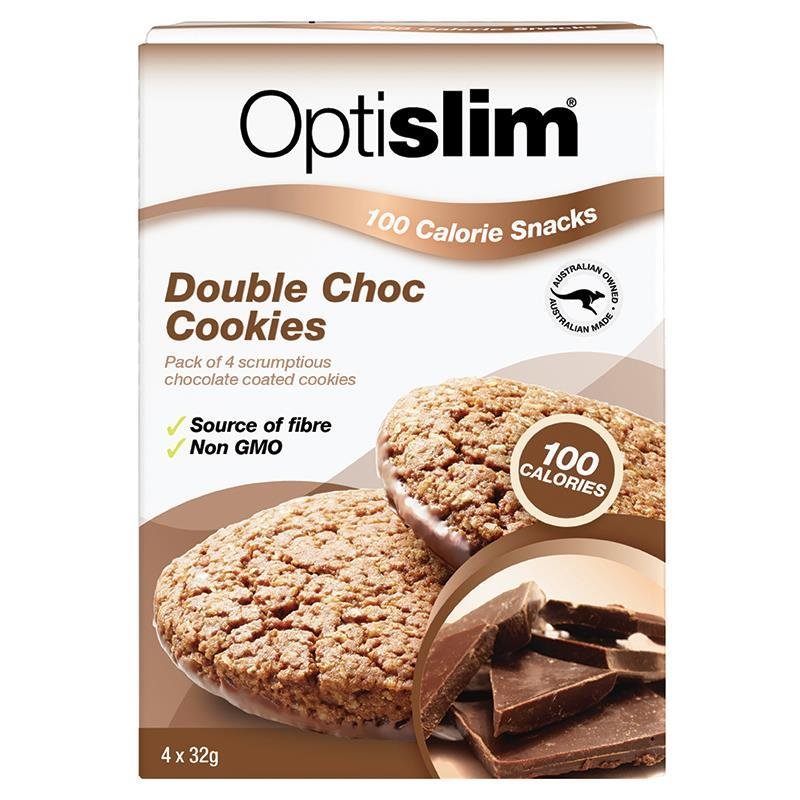 Optislim 100 Calorie Snack Double Choc 4 Cookies