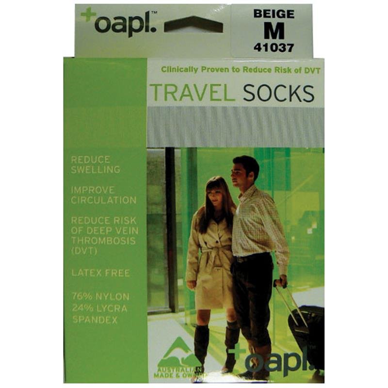 Oapl 旅行压力袜 中号 米色