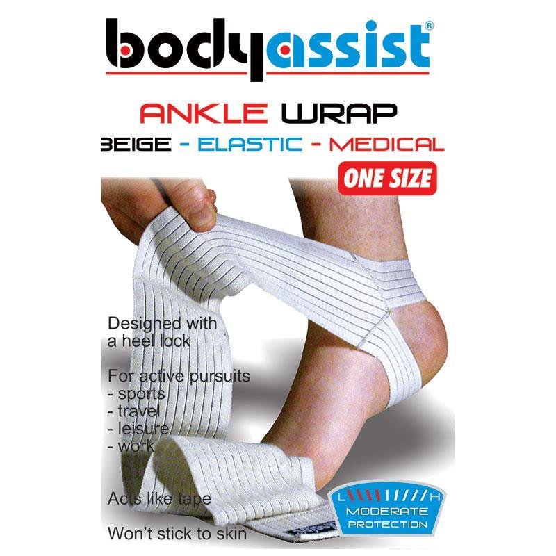 BodyAssist 弹性踝部绷带 米色