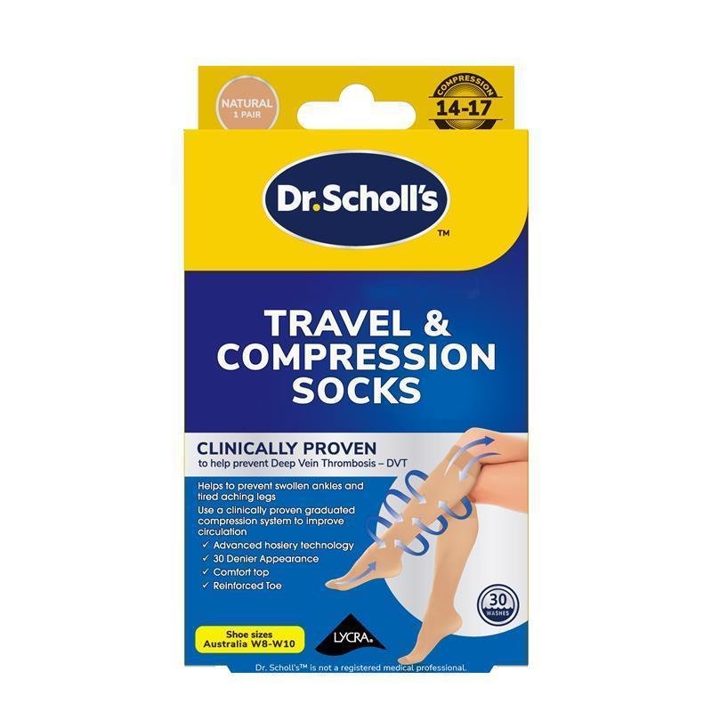 爽健 Dr.Scholls 旅行压力袜 本色 大号