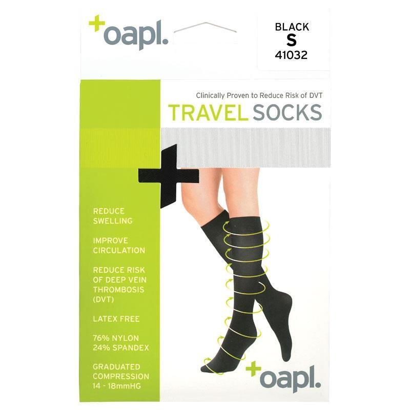 Oapl 旅行压力袜 黑色 小号