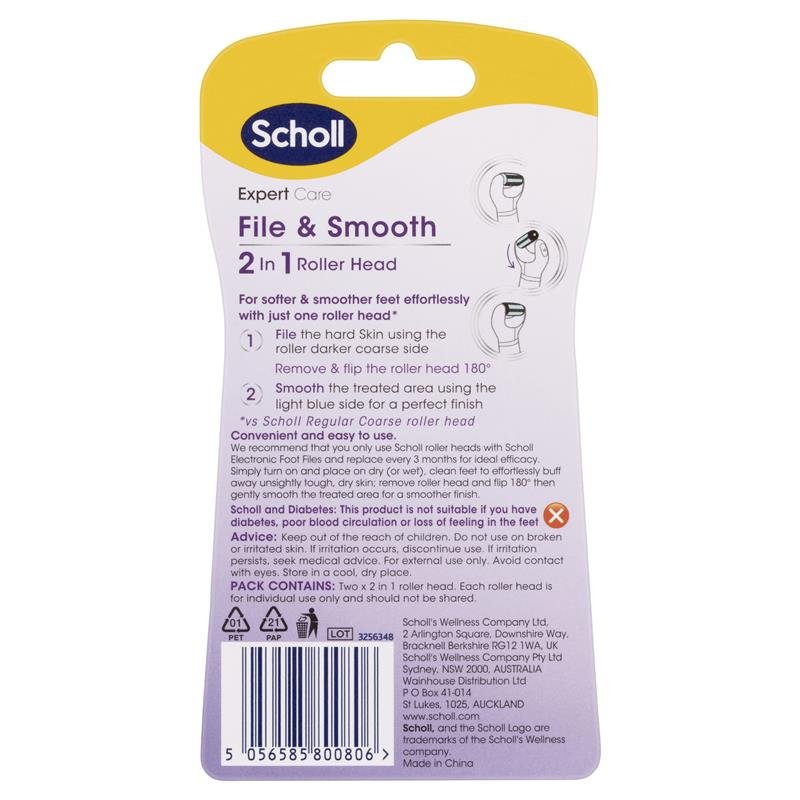 Scholl Expert Care 二合一电动磨脚器替换头