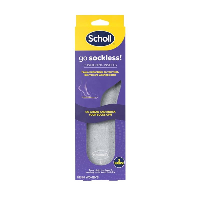 Scholl Go Sockless 免袜鞋垫 3双装