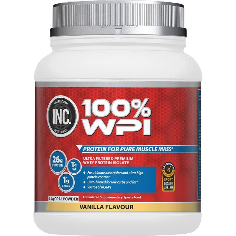 INC. 100 WPI 分离乳清蛋白粉 香草味 1kg