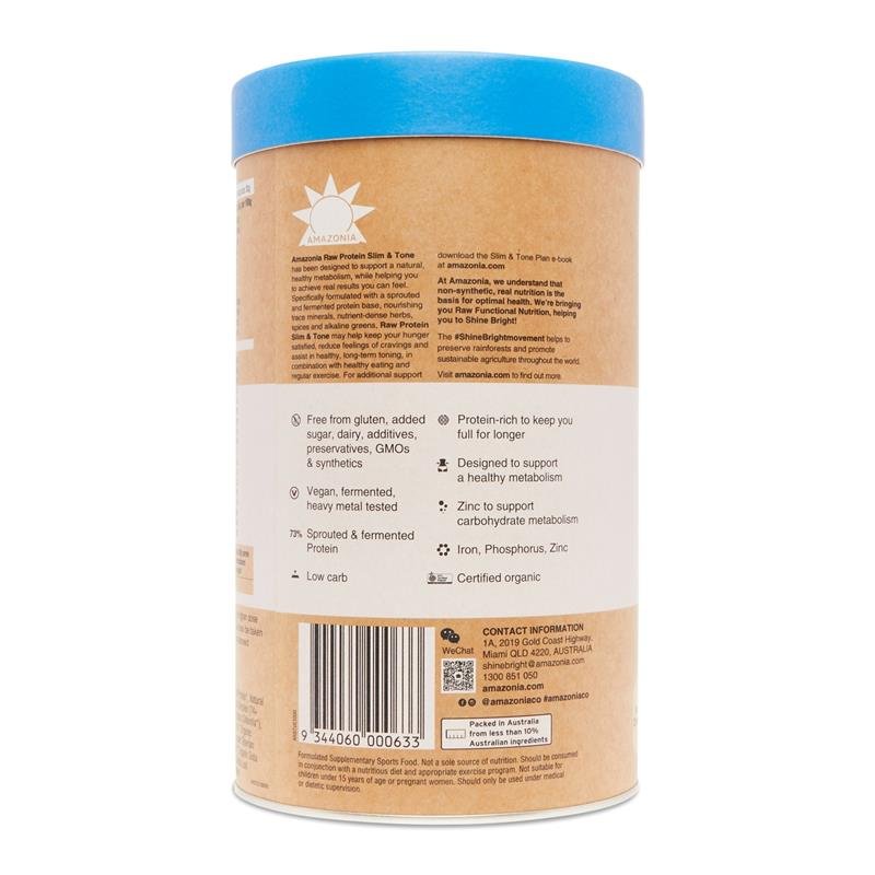 Amazonia RAW Slim & Tone 植物蛋白粉 香草肉桂味 1kg