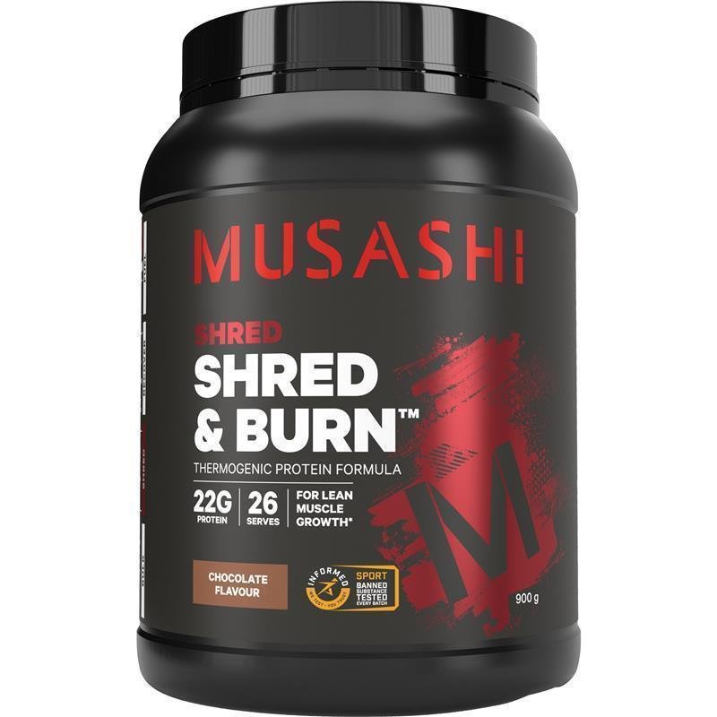 武藏 Musashi Shred And Burn 塑形蛋白粉 巧克力味 900g