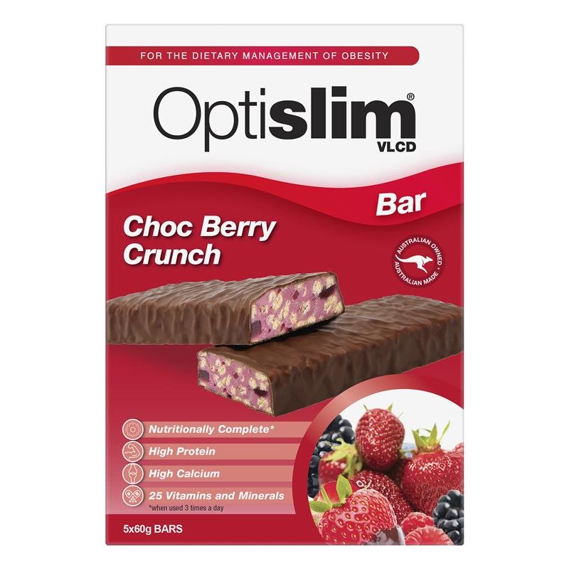OptiSlim VLCD 代餐棒 巧克力莓果脆味 5支装
