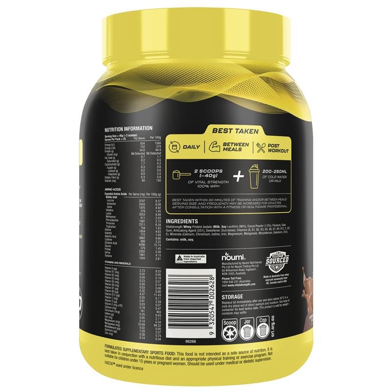 Vital Strength WPI Plus 100 分离乳清蛋白粉 巧克力味 1kg